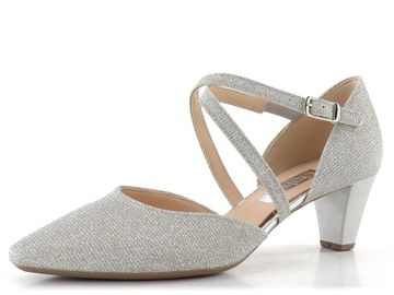 Gabor metalické lodičky s nártovým páskem silber 01.363.61